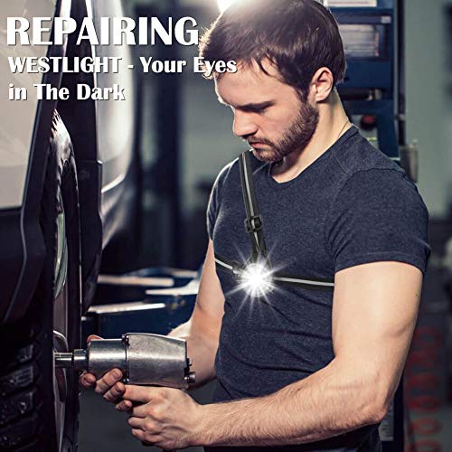 West Biking Night Running Lights, USB Rechargeable Chest Light with 90° Adjustable Beam Angle, 500 Lumens Waterproof Ultra Bright SafetyLamp with Reflective Straps for Runner