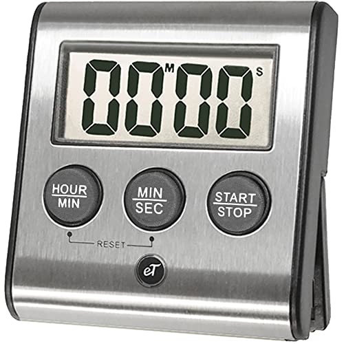 Elegant Digital Kitchen Timer Stainless Steel - Loud Alarm - Model eT-78 - size: eT-78