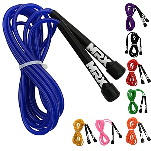 MRX 9" PVC Jump Rope for Cardio Fitness - Versatile Jump Rope for Both Kids and Adults - Great Jump Rope for Exercise - color: 581-Blue