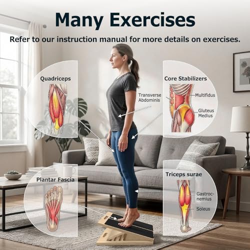 Adjustable Wooden Incline Stretcher for Leg Workouts