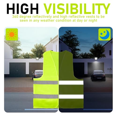 20 Pack Reflective Safety Vests Bulk,High Visibility Security Vest