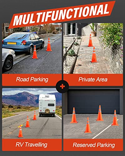 RoadHero 18 Inch 4 Pack Collapsible Traffic Safety Cones with Bag,Orange - size: 18 Inch (Pack of 2)