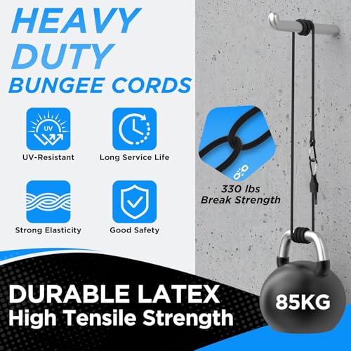 SDTC Tech 60 Inch Adjustable Bungee Cords with Carabiner Hooks - size: 60 inch-4 pack