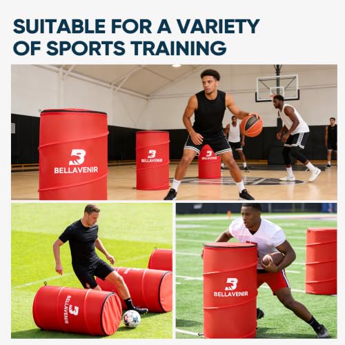 BELLAVENIR 4-Pack Pop-Up Defender Dummies for Basketball, Soccer and Football Training
