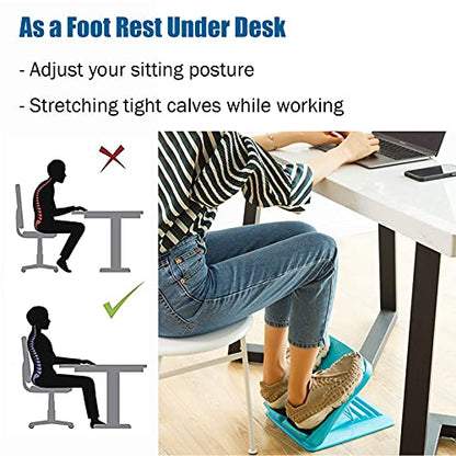 Slant Board, Adjustable Incline Board and Calf Stretcher, Stretch Board for Stretching Tight Calves or Plantar Fasciitis，Foot Stool Adjustable Strength Training Equipment Leg Exercise Machines - color: Blue