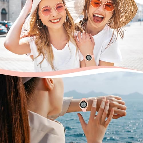 BEN NEVIS Watches for Women, Digital Sport Waterproof Chronograph Stopwatch - color: 04-BlackPink