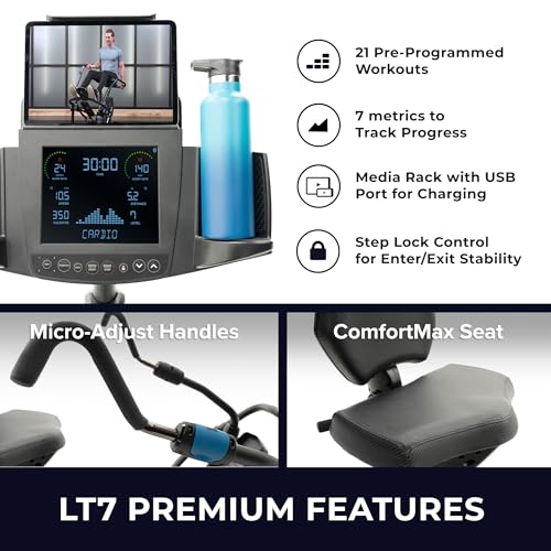 Teeter FreeStep Recumbent Cross Trainer Stepper, Zero-Impact Exercise Bike Alternative w/Patented Physical Therapy Stride, Up to 350lb, Free App w/Trainer Workouts - style: LT7