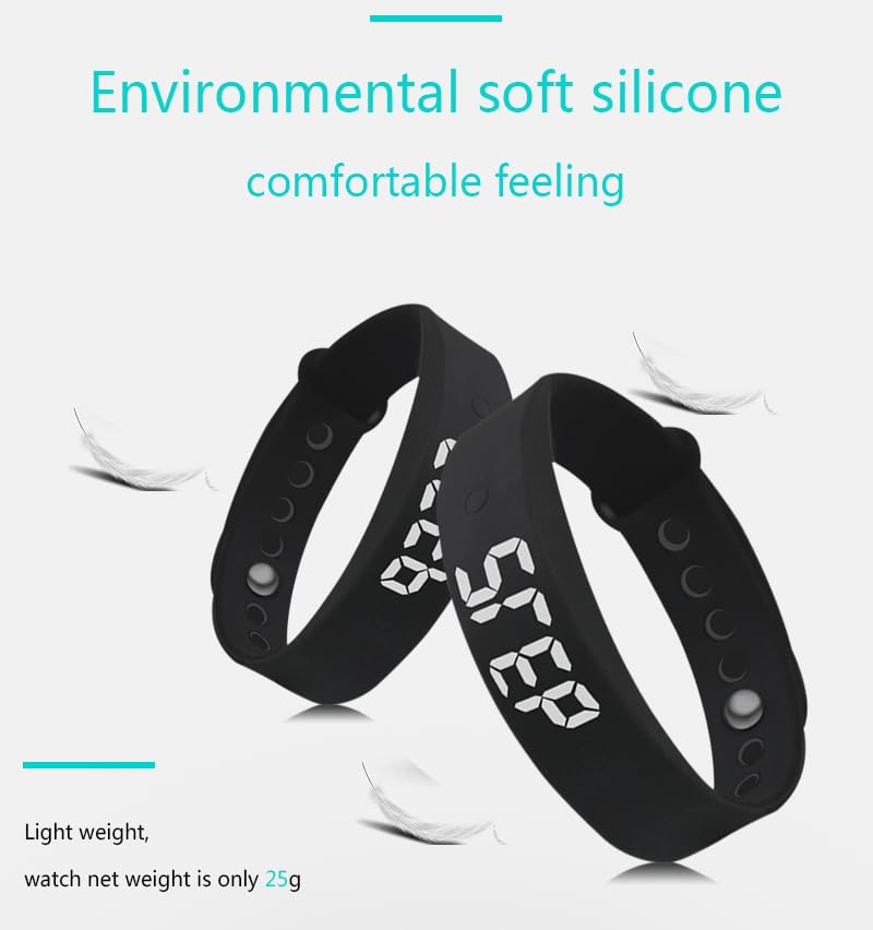 Vibrating Alarm Reminder Watch, Silent Alarm Wristband up to 15 Personal Alarms or Pill Reminders per Day - color: Blue