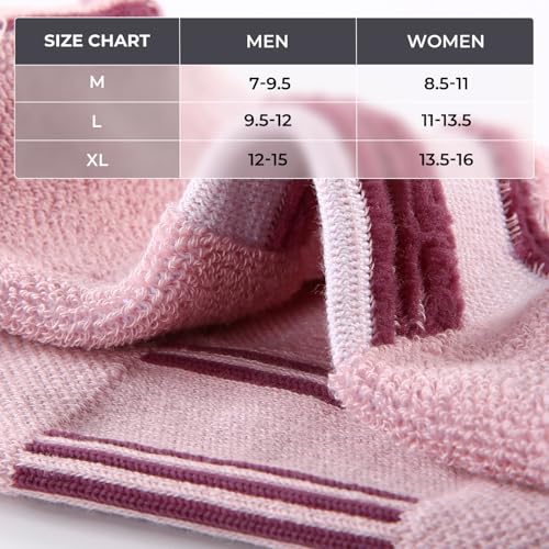FITRELL Men's 6 Pack Ankle Running Socks Low Cut Cushioned Athletic Sports Socks 7-9/9-12/12-15 - color: Berry Dusk, size: 12-15