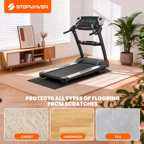 Stepwaver Treadmill Mat for Hardwood Floor Carpet, 79" × 39.4"