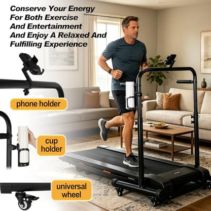 Walking Pad Handle Bar Only, with Cup and Phone Holder, Stainless Steel
