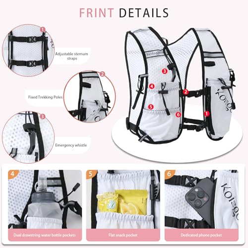 Running Hydration Vest Backpack with 1.5L Bladder for Men Women - color: white, size: without hydration
