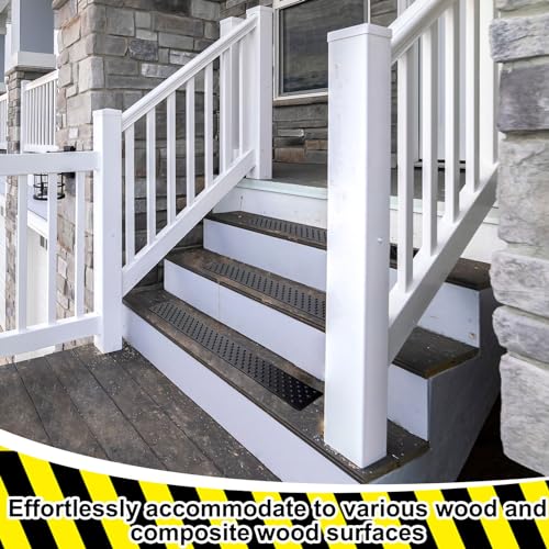 Gisafai 4 Pcs Aluminum Stair Treads Non Slip 30 x 3.75 Inch Metal - size: 30 x 3.75 Inch