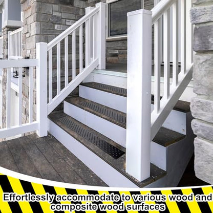 Gisafai 4 Pcs Aluminum Stair Treads Non Slip 30 x 3.75 Inch Metal - size: 30 x 3.75 Inch