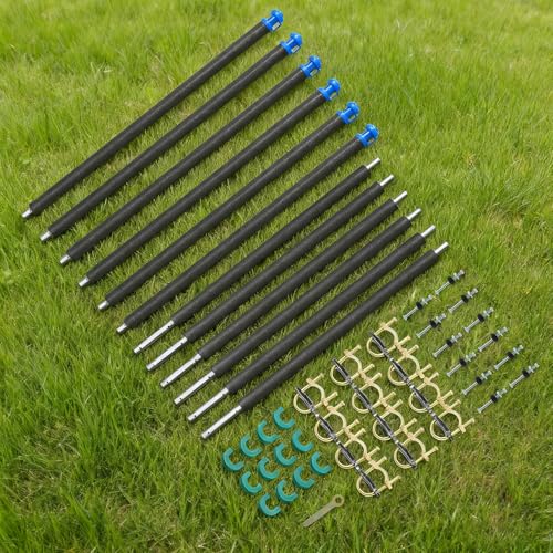 FAHKNS 6PCS Trampoline Replacement Straight/Curved Poles