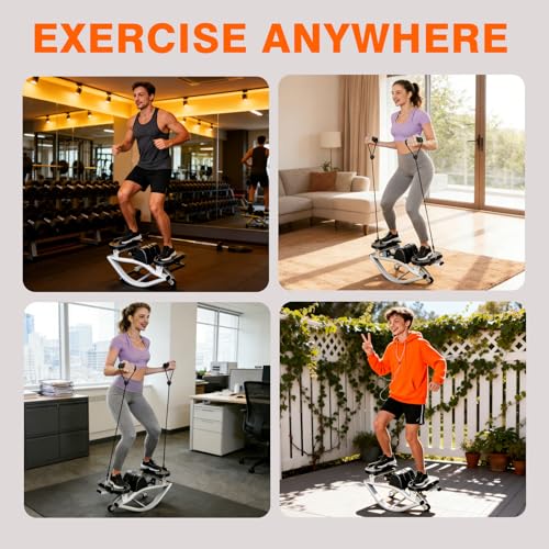 Rock Stepper Side to Side,Steppers for Exercise at Home with Digital Display,Workout Equipment for Home,Apartment and Office. Stepper Exercise Machine for Exercise Fitness Stepper for Arms,Legs