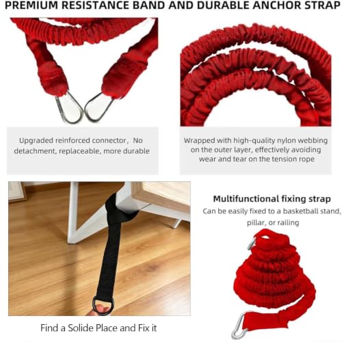 Speed Training Equipment, 80lb Running Resistance Bungee Band Set