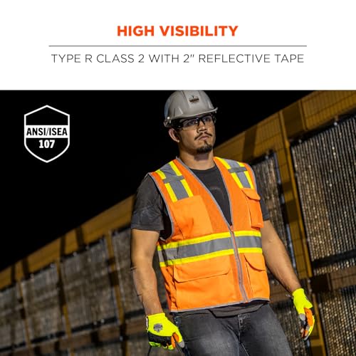 Ergodyne GloWear 8246Z ANSI High Visibility Two Tone Mesh Safety Vest with Reflective Binding, Lime, 2X-Large/3X-Large - color: Lime, size: XX-Large-3X-Large