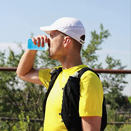 J.CARP 250ml Soft Flask Running Water Bottles, TPU Foldable Running Hydration Flask for Hydration Pack Cycling Hiking Climbing Outdoors Motorbike Green - color: Green, 250ml