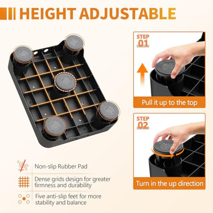 Ronlap Small Step Stools for Adults Car Step Stool for Elderly, Black-White - color: Black-white
