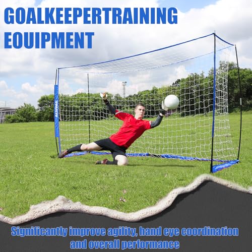 BaseGoal Soccer Goal for Backyard,with Bow Frame and Agility Ladder - size: 12x6 ft