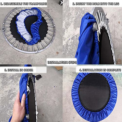 Trampoline Spring Cover 40 Inch Replacement Safety Pad for Mini Trampoline 3 Layer Protect Tear-Resistant Oxford Cloth Easy to Install Replacement for Home, Gym - color: Blue