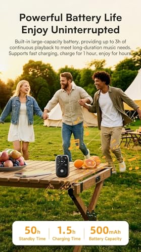 Portable Bluetooth Speaker, Anti-loss Bluetooth Speaker with Personal Safety Alarm, App Notifications, 15H Playtime, Colorful RGB Lights, Mini Wireless Speaker for Home, Outdoors, Travel, Gift Ideas