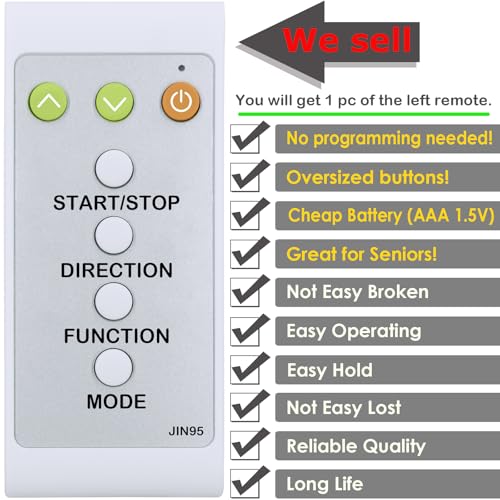 Replacement Remote Control for Multiple Brands Under Desk Elliptical Machine, Same with The Right One in The Item Picture, with Oversized Buttons