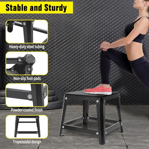 Plyometric Boxes for Jumping - color: Black, size: 12/18/24/30 inch