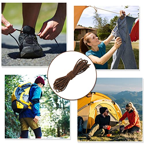 1/8" Bungee Shock Cords,32 Feet Elastic Nylon Cords Kayak Stretch String Rope for Bikes,Tie Downs,Boating,Camping,Cars,Fitness and Outdoor Enthusiasts (1/8 inch x 32 Ft, Brown) - size: 1/8 inch x 32 Ft, Brown