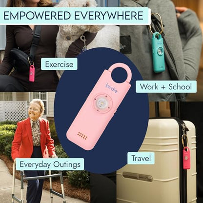 She’s Birdie 3.0 New Version – The Original Personal Safety Alarm for Women by Women–Loud Siren, Flash Light and Rechargeable Battery in a Variety of Colors (Blossom Pink) - color: Blossom Pink
