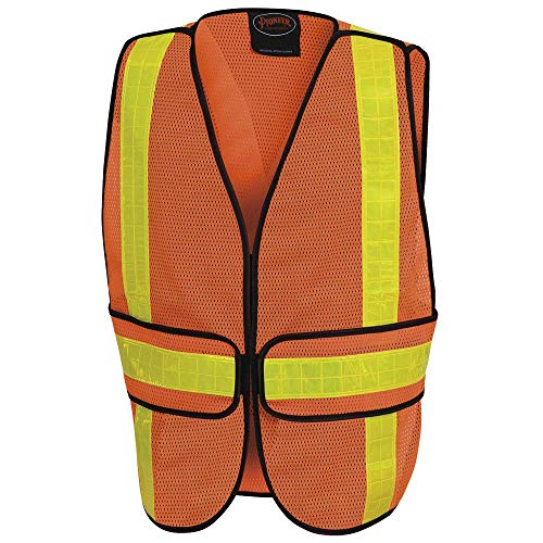 Pioneer 592AU Flagman Mesh Economy PVC Tape Vest, Orange - color: Orange