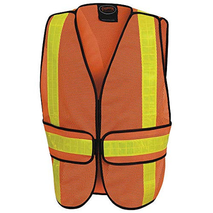 Pioneer 592AU Flagman Mesh Economy PVC Tape Vest, Orange - color: Orange