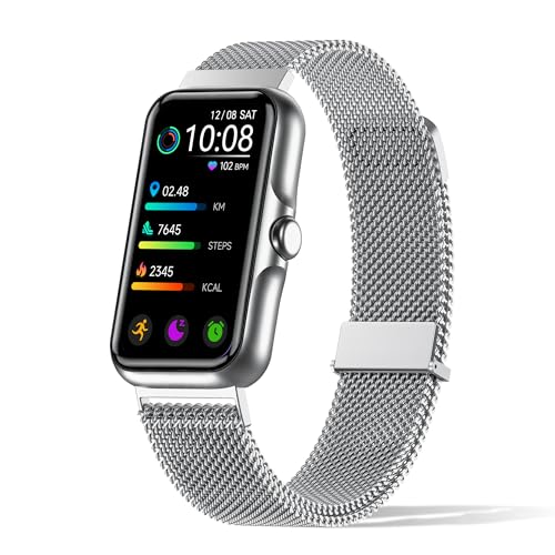 Fitness Tracker with 24/7 Continuous Heart Rate, Blood Oxy-gen Monitor, Smart Watch with Sleep Monitor, IP68 Waterproof Activity Tracker Step Counter for Women Men - color: Silver