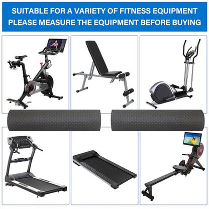 2PCS Fitness Equipment Mats and Floor Protector, Non-Slip Mat Rowing, Rowing Machine Bike Mat for Carpet & Hardwood Floors, Exercise Bike Mats (Two Pieces:30 * 12 inch) - size: 2pcs: 30 * 12 inch