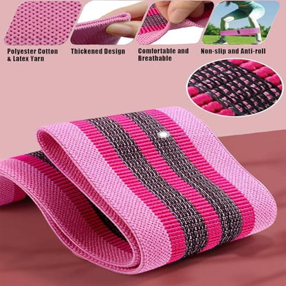 3 Levels Fabric Exercise Bands for Legs and Butt
