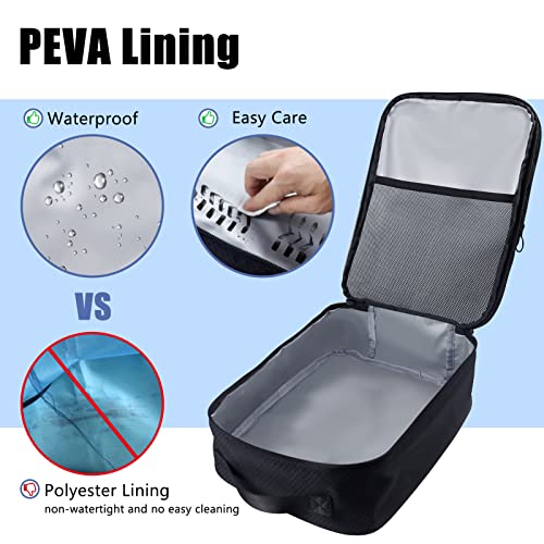 AOSBOS Shoe Bag for Travel,2 Layers Shoes Organizer,Honeycomb Grey - color: HoneycombBlack