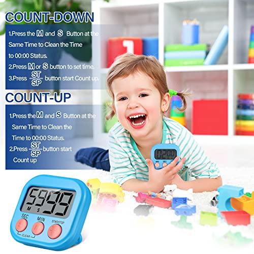 30 Pieces Small Digital Kitchen Timers(not Including Battery)