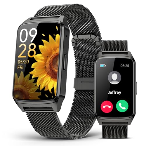 Fitness Activity Tracker for Women Men with Step Counter, Calorie/Distance/Sleep Monitor, IP68 Waterproof for Android iPhone, Silicone Smart Watch Smartwatch with 110+ Sport Modes (Black) - color: Black