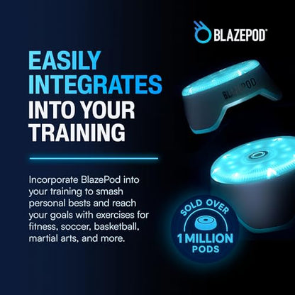 BlazePod Soccer Reaction Training Kit – 4 Smart Light Pods for Speed, Ball Control & Game IQ – Football Reflex Training for Players & Coaches – App Access Included - color: 4 Pods
