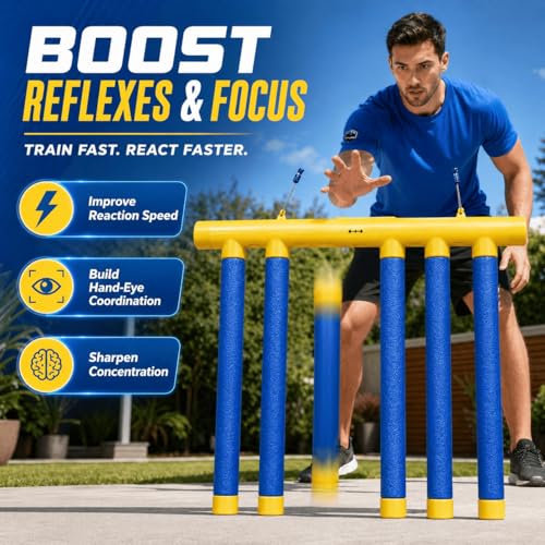 Reflex Drop Sticks Game, 3-Speed Reaction Training Tool for Adults