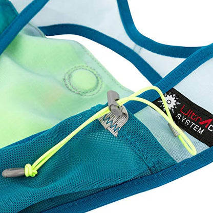UltrAspire Spry Adult Unisex Lightweight Running Race Vest - color: 3.0 Emerald Blue/Lime, size: Universal Size without Bladder