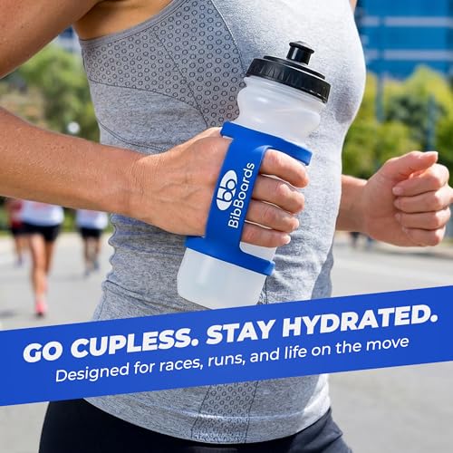 BibBoards Hydro Loop Water Bottle Strap, Blue - color: Blue
