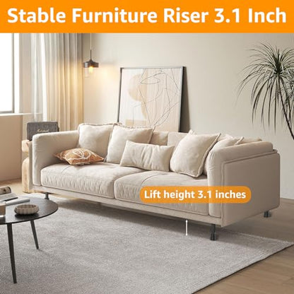 Bed Risers Round Furniture Risers Rubber Sofa Riser Supports Up to 6000 lbs Bed Frame Riser 3.3 Inch Bed Lifts Riser Bed Raising Blocks for Sofa Table Desk Chair(6 Groups and 1 Set,Black) - size: 6 groups and 1 set