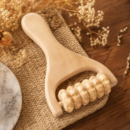 Wooden Massage Roller, Manual Handheld Wooden Rollers for Massage