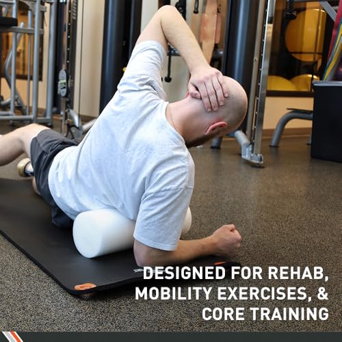 Body Sport Foam Roller, Full Round 6 in. x 18 in. – Lightweight & Durable for Flexibility, Strengthening & Rehab – High-Density Foam for Muscle Reeducation, Spinal Stabilization & Pressure Relief - size: Full Round 6 x 18 in