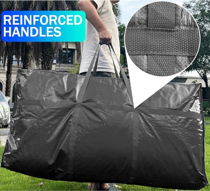 66 Gallon Extra Large Storage Bags, Huge Moving Bags Heavy Duty with Zipper - color: Black, size: 250L, 1 Pack