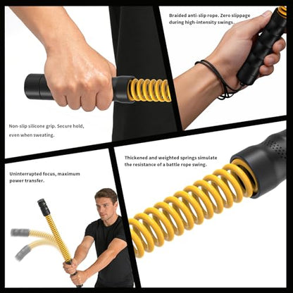 Ropeless Battle Ropes 4.0, Heavy Duty Portable Steel Core