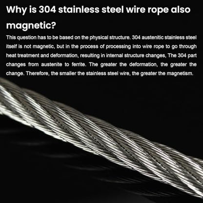 1/16 Wire Rope, 500FT 304 Stainless Steel Cable with 180Pcs Crimp Sleeves, Aircraft Grade, 7x7 Strand, 368lbs Breaking Strength, for Garden Trellis, Clothesline, Railing,Trellis - size: 500 ft