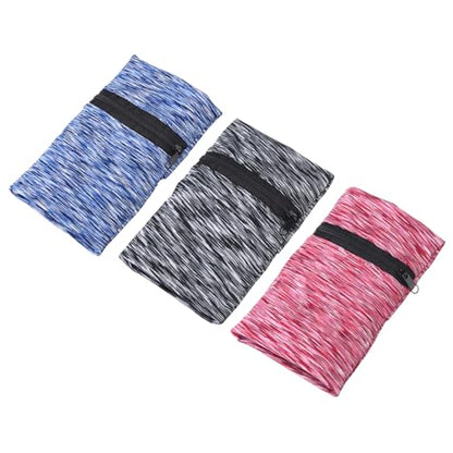 PATIKIL Wrist Pouch Wrist Wallet Sports Wristband Wallets with Zipper Pocket for Running Jogging Hiking Cycling Yoga - color: Blue, Dark Gray, Rose Red